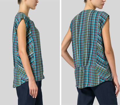 Linen Straight Stick-Shaped Top