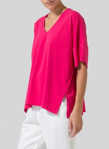 Hot Pink Half Raglan Sleeve Jersey
