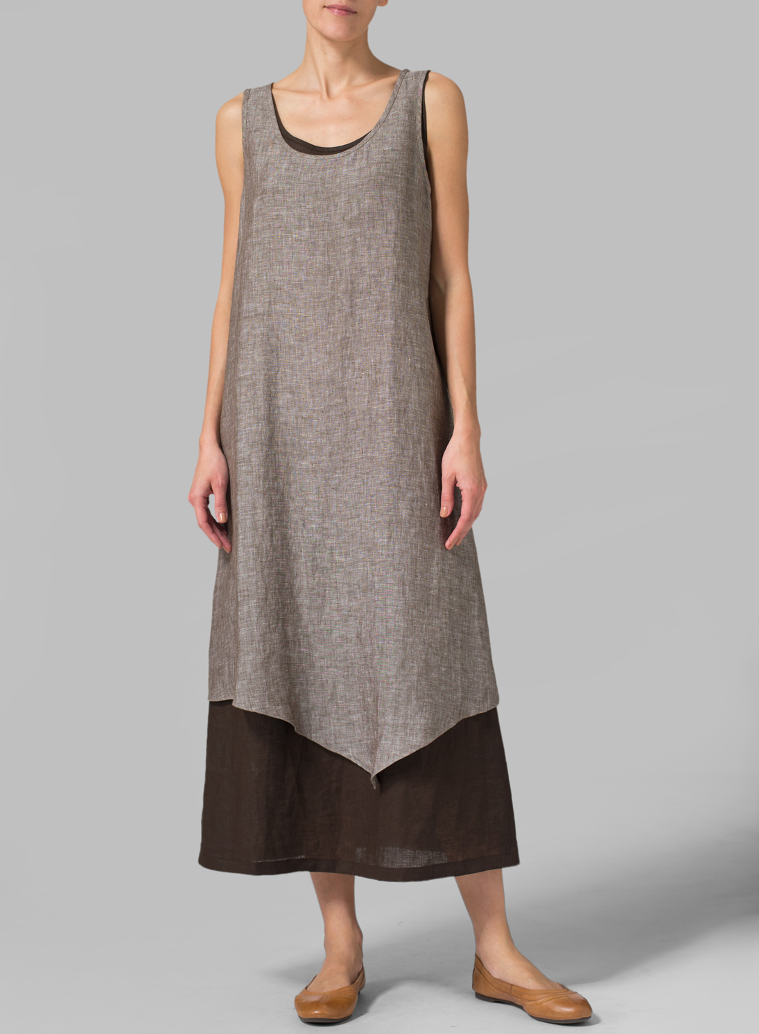 double layer long gown