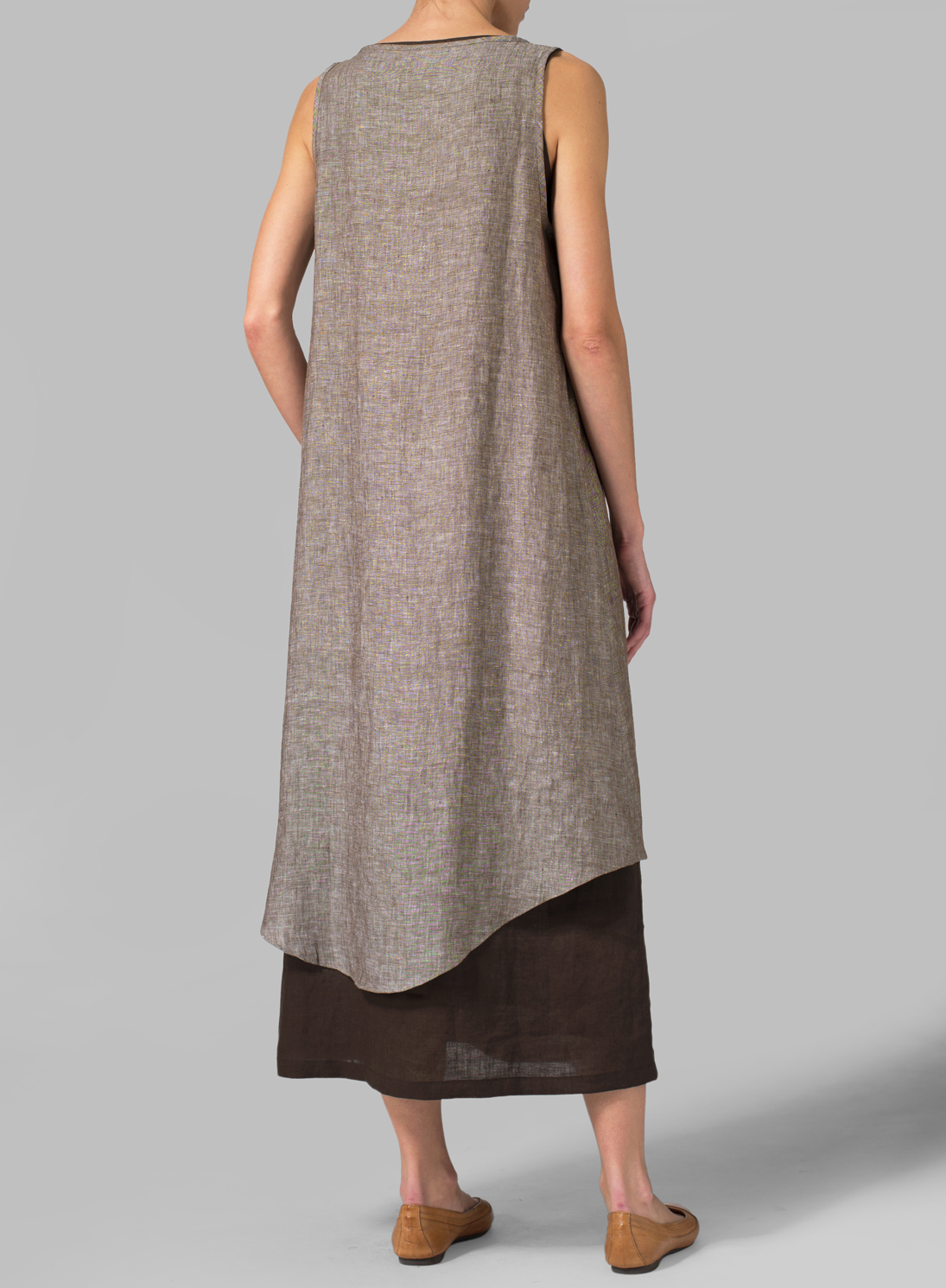 double layer long gown