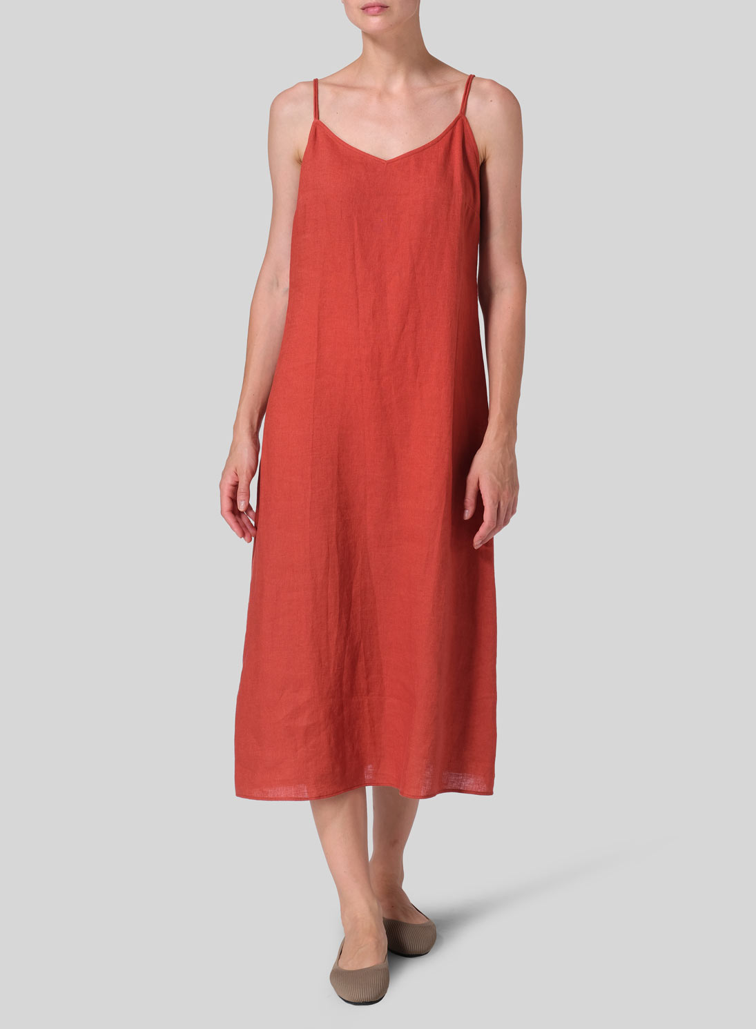 knee length dresses for ladies Casual Dress SATI, Summer Casual A Line Dress in Cherry Red