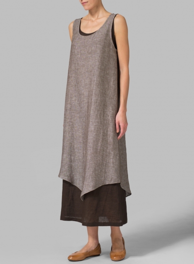 double layer long gown