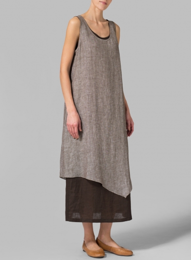 double layer long gown