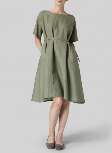 linen tie dress