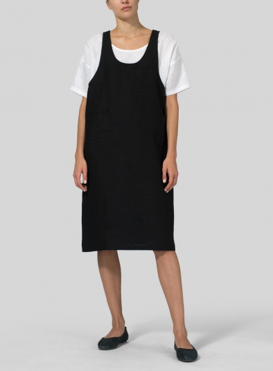 Linen Overall Dress - Size