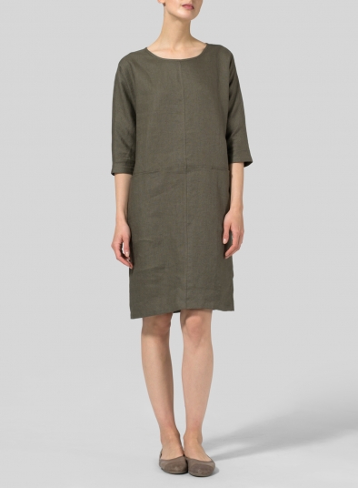 Linen Straight Cut Dress