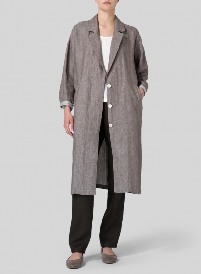 Linen Classic L/Sleeve Long Jacket