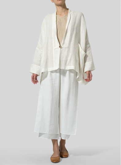 white linen jacket plus size