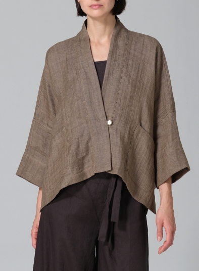 Medium Weight Linen Oversized Kimono Jacket