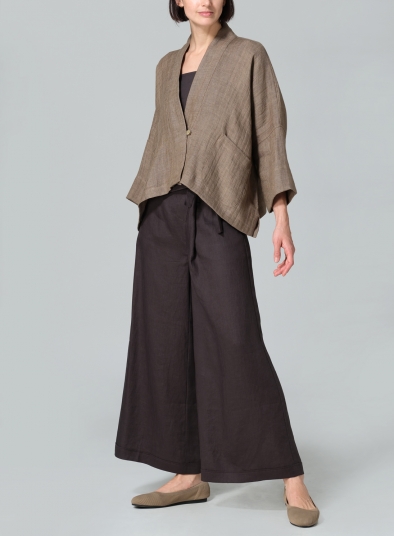 Medium Weight Linen Oversized Kimono Jacket