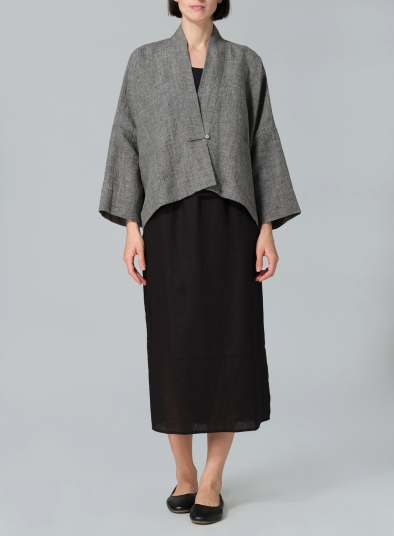 Linen Kimono Long Sleeve Jacket