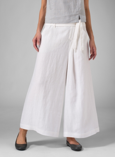 Linen Wide-Leg Pants