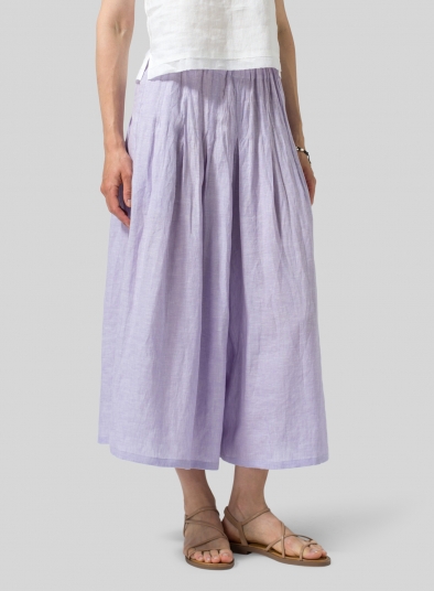 Wide leg pleated culottes cheap