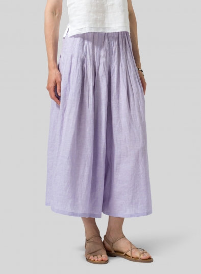 Linen Pleated Culottes