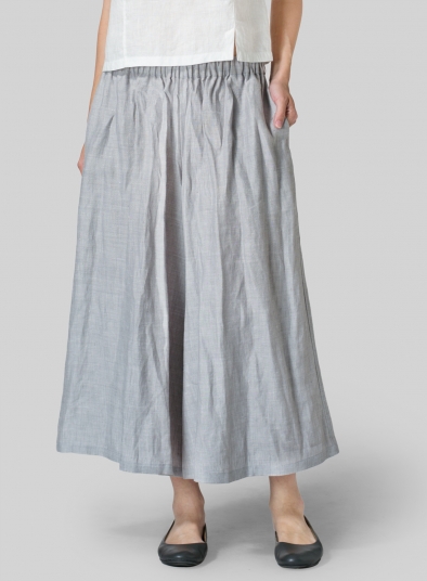 Linen Low Rise Wide Leg Pants