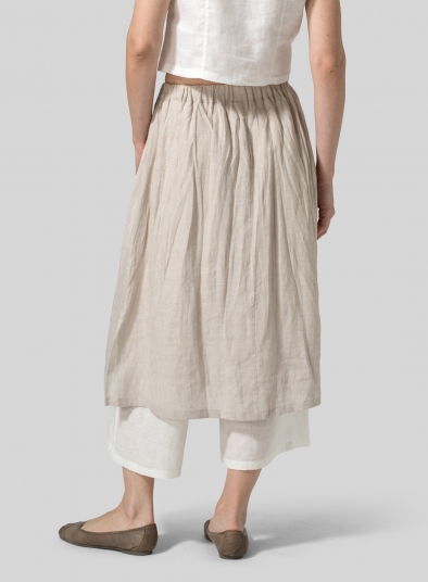 Linen Two-layer Long Culottes