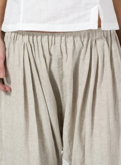 Linen Full Elastic Loose Pants