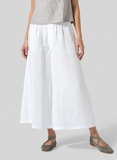 Linen Relaxed Wide Leg Pants