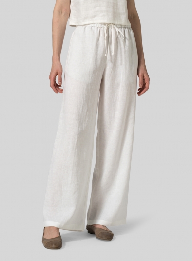 Linen Drawstring Extra Long Pants