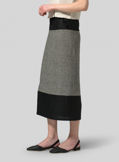 Linen Perfect Patch Sarong Skirt