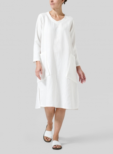 white linen plus size clothing