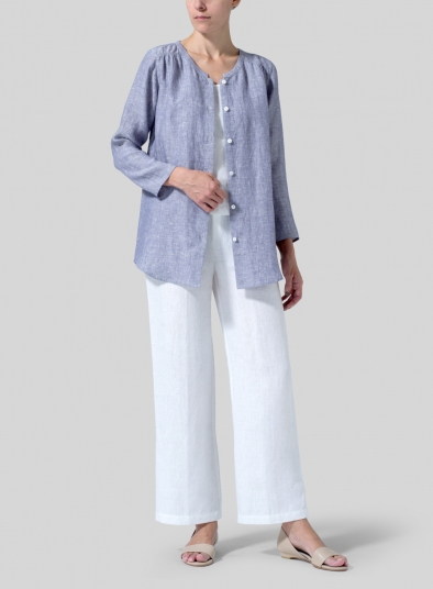 linen blouses plus size