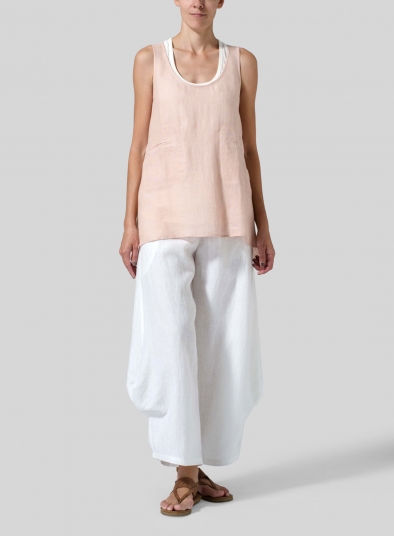 Linen Double Pocketed Tank