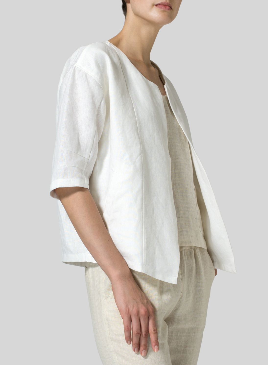 h&m linen jacket womens