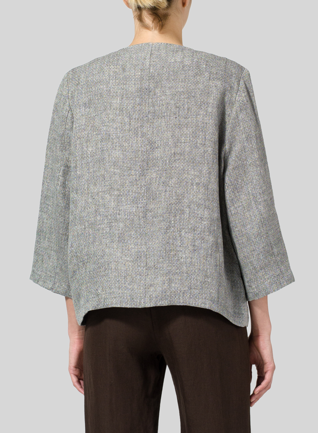 Linen Boxy Fit Jacket Plus Size