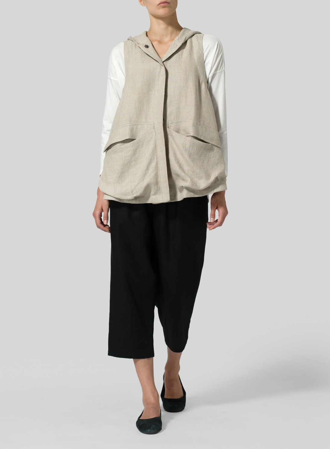 ジャケット・アウター Eaphi linen like belt vest 美品 Eaphi エフィ linen like belt vest 完売品 - メルカリ
