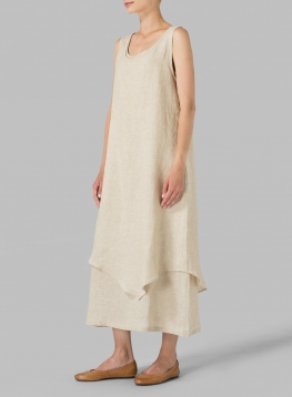 double layer long gown