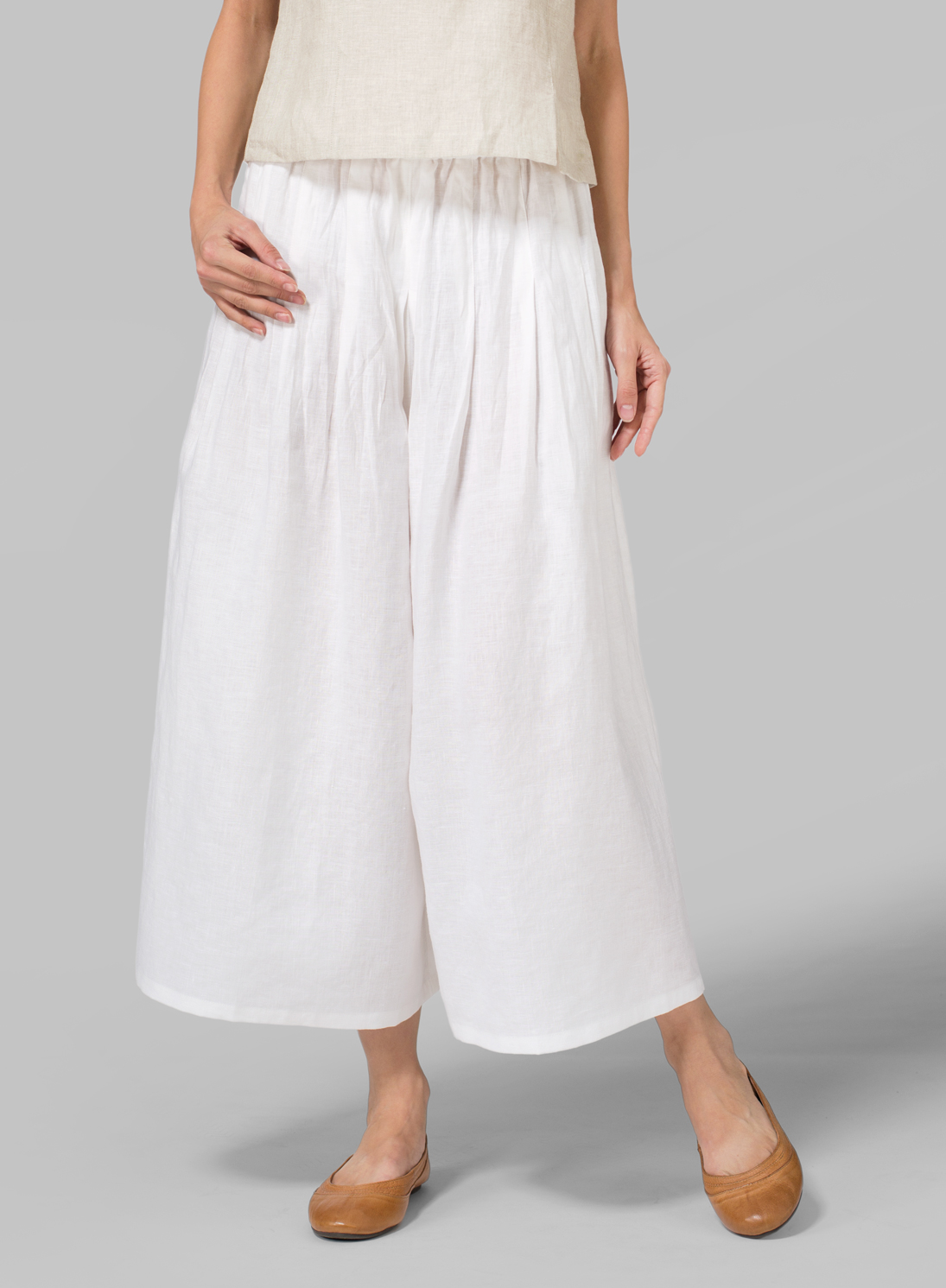 Linen Pleated Culottes