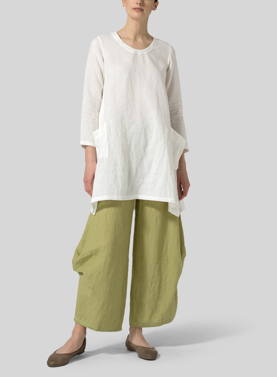 Linen Long Sleeve Top