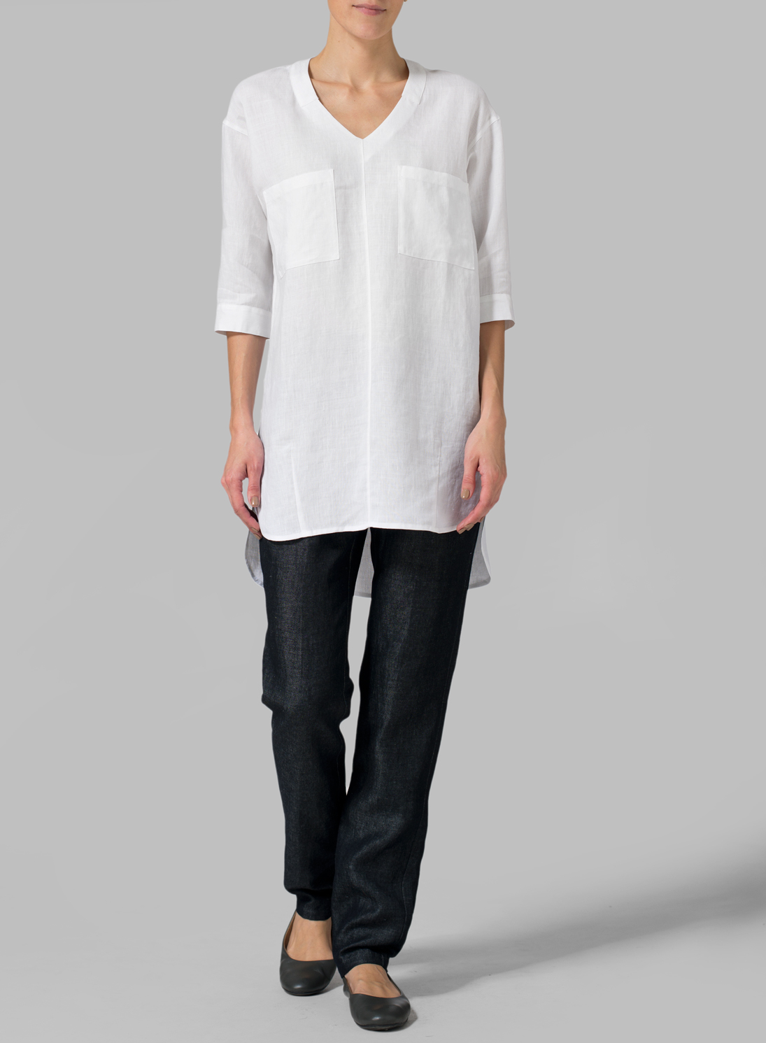 white linen tunics