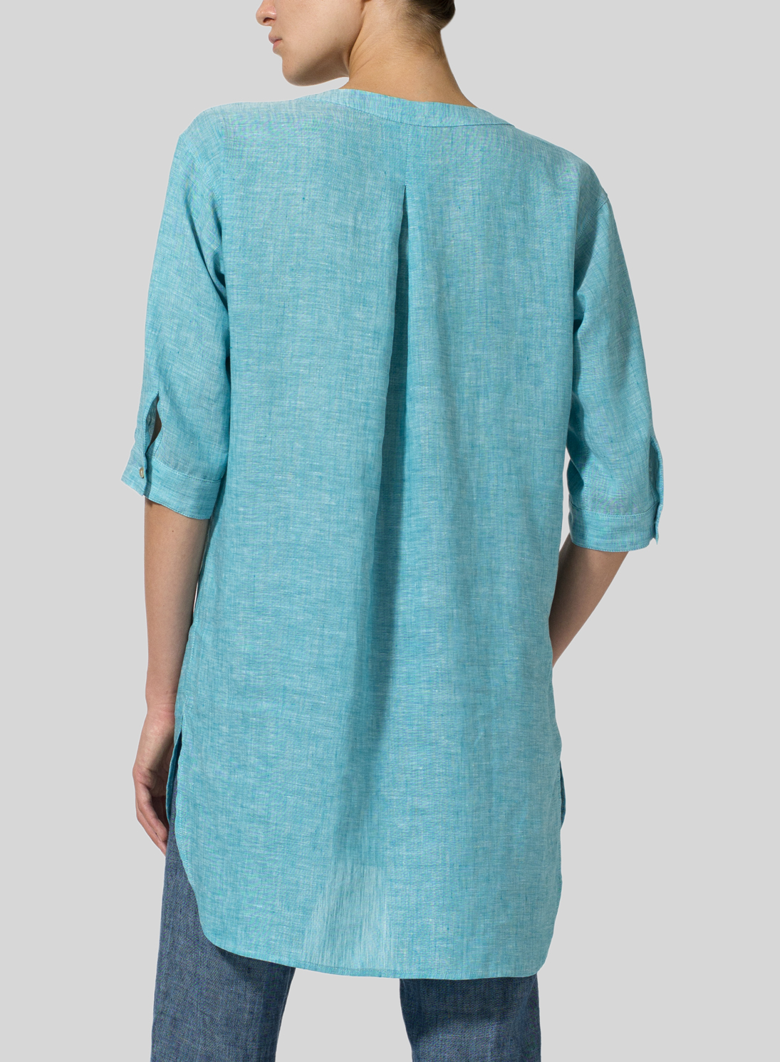 Linen Dropshoulder Tunics Plus Size