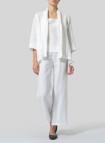 white linen shawl