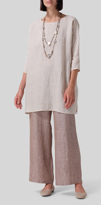 Oat Linen Oversized Top