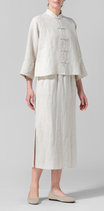 Oat Pure Linen Suit Jacket Set