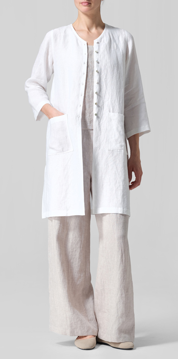 White Linen Versatile Midi Top Set
