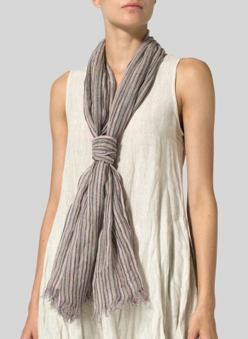 Yarn-Dyed Multi-stripe Scarf Set