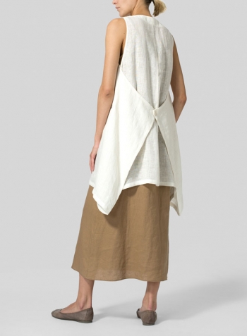 Linen High-Low Extra Long Tunic Set