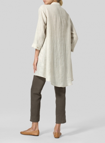 Oat Linen Classic Collar A Shape Tunic