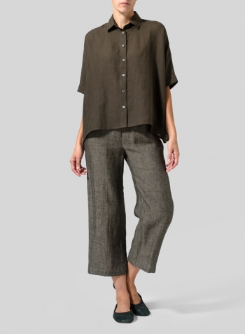 Linen Boxy Sleeves Shirt