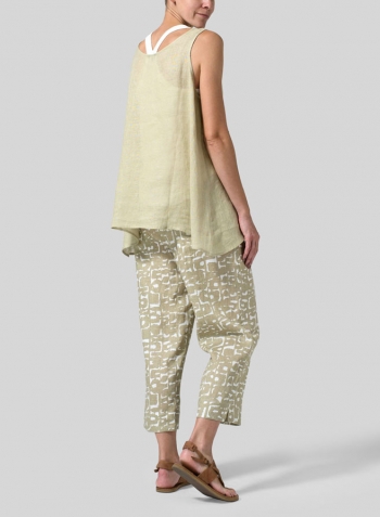Pale Goldenrod Linen Double Pocketed Tank