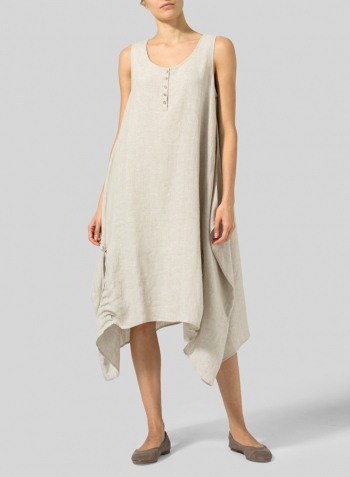 Oat Linen Layering Sleeveless Dress