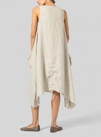 Oat Linen Layering Sleeveless Dress