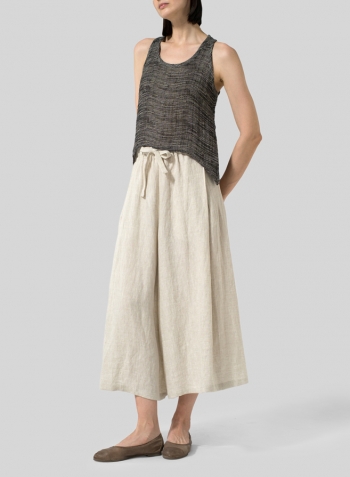 Gauze Linen Cropped Tank Top