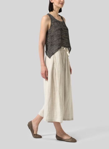 Gauze Linen Cropped Tank Top