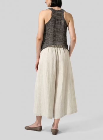 Gauze Linen Cropped Tank Top