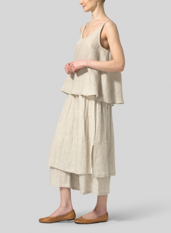 Oat Linen Low Back Tank Set